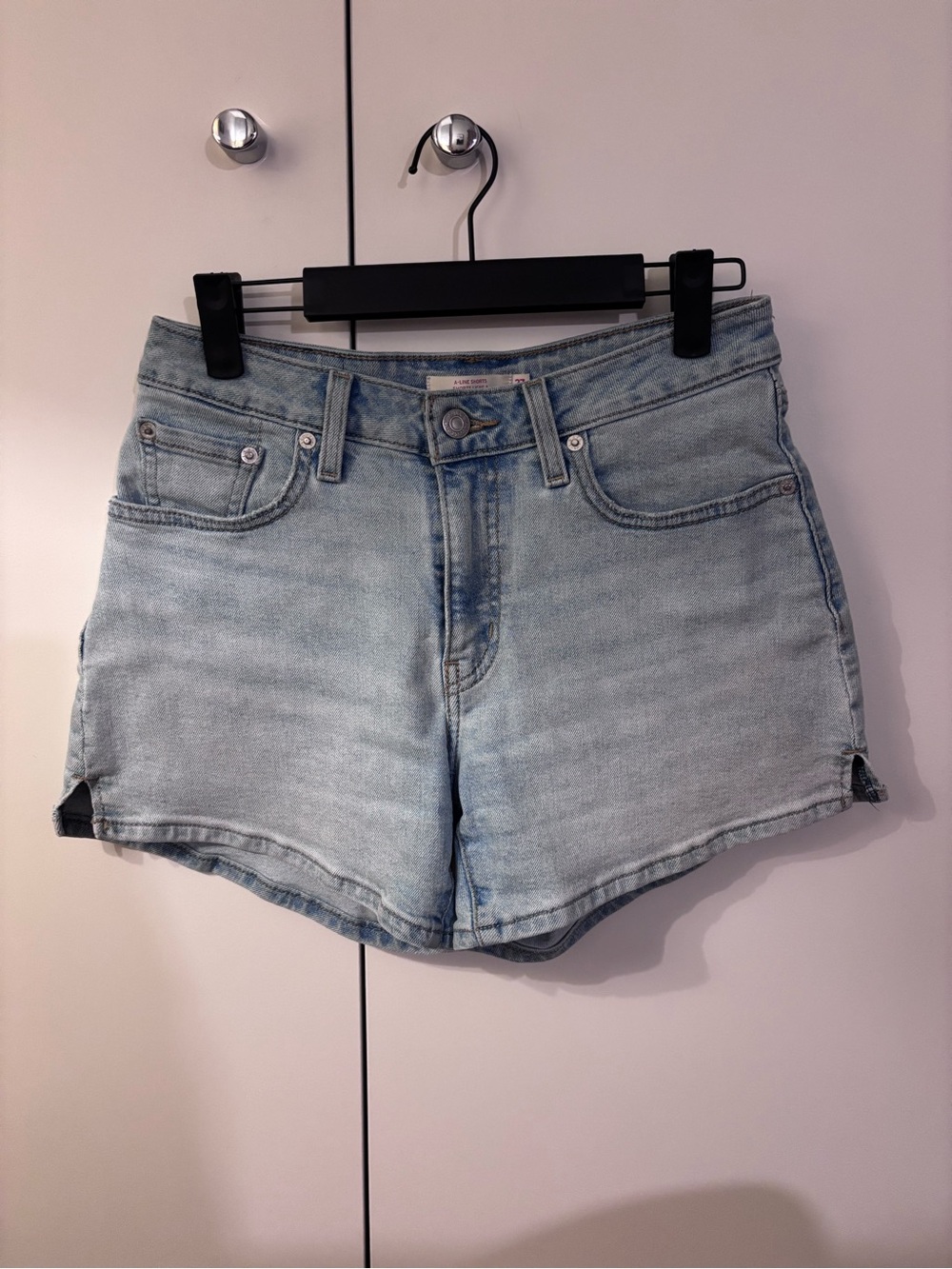 Levi's Light Blue High-Rise Denim Shorts